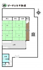 岸和田市内畑町、中古一戸建ての間取り画像です