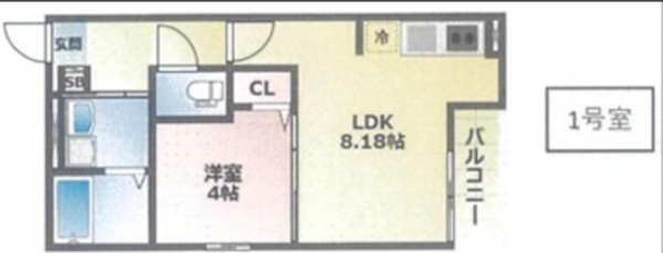 泉佐野市本町、収益物件/アパートの間取り画像です