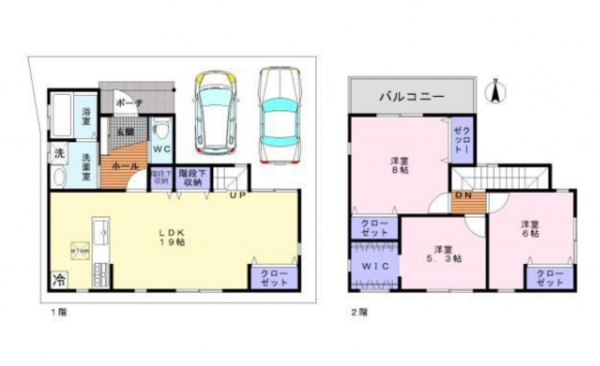 岸和田市尾生町、中古一戸建ての間取り画像です