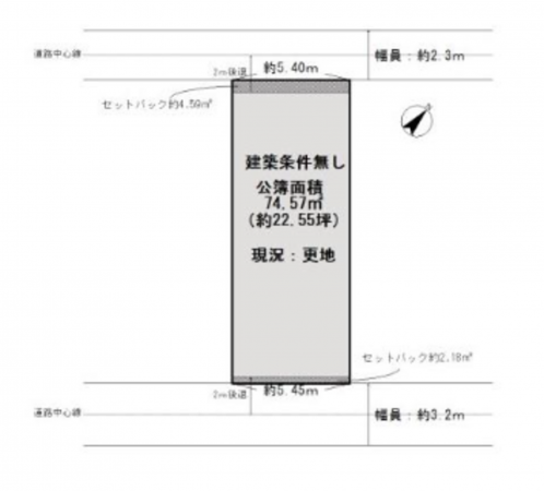 岸和田市中町、土地の間取り画像です