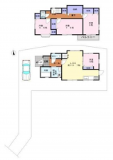 岸和田市上松町、中古一戸建ての間取り画像です