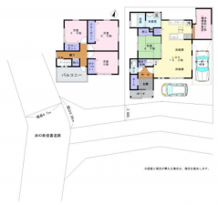 岸和田市三田町、中古一戸建ての間取り画像です