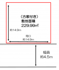 岸和田市東ケ丘町、土地の間取り画像です