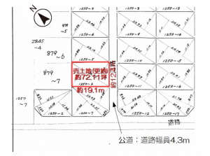 岸和田市葛城町、土地の間取り画像です