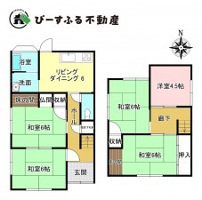 岸和田市加守町、中古一戸建ての間取り画像です