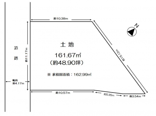 泉佐野市鶴原、土地の間取り画像です