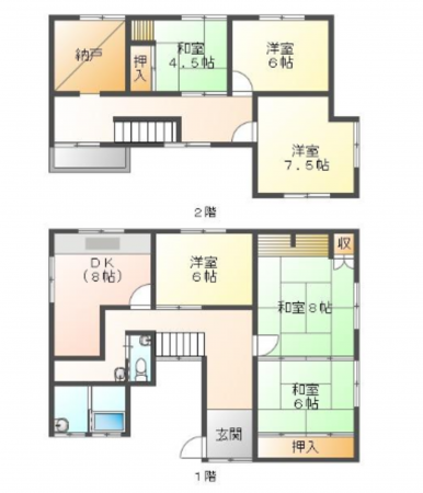 泉佐野市野出町、土地の間取り画像です