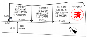 岸和田市畑町、土地の間取り画像です