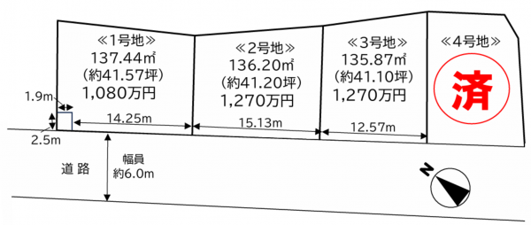 岸和田市畑町、土地の間取り画像です
