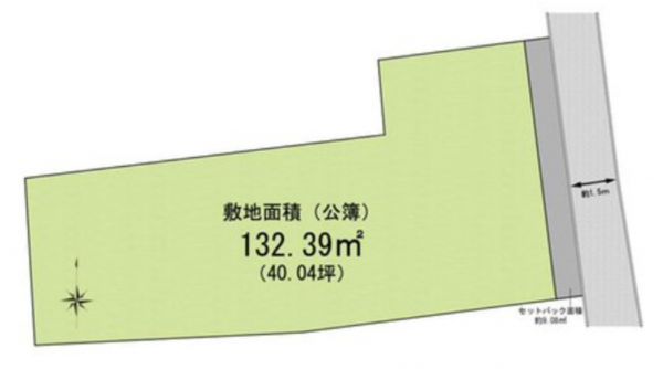 貝塚市名越、土地の間取り画像です