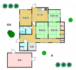 泉佐野市高松東、中古一戸建ての間取り画像です