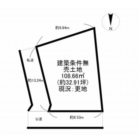 岸和田市下松町、土地の間取り画像です
