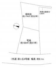 泉佐野市泉ケ丘、土地の間取り画像です