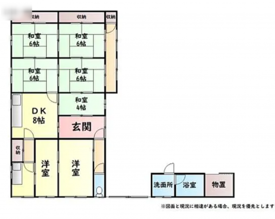 泉佐野市上瓦屋、中古一戸建ての間取り画像です