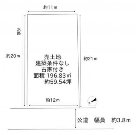 泉佐野市新安松、土地の間取り画像です