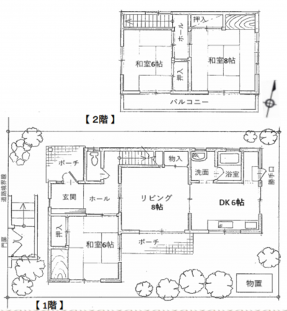泉南郡熊取町大久保北、土地の間取り画像です