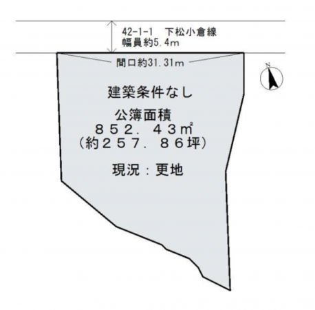 岸和田市池尻町、土地の間取り画像です