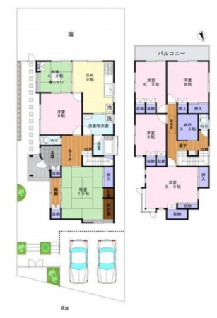 泉佐野市長滝、中古一戸建ての間取り画像です