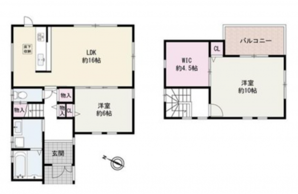 泉南郡熊取町七山東、中古一戸建ての間取り画像です