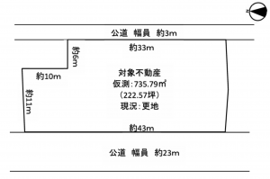岸和田市積川町、土地の間取り画像です