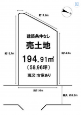 泉南郡熊取町美熊台、土地の間取り画像です