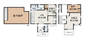 貝塚市半田、中古一戸建ての間取り画像です