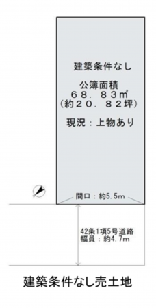 岸和田市下池田町、土地の間取り画像です