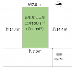 岸和田市松風町、土地の間取り画像です