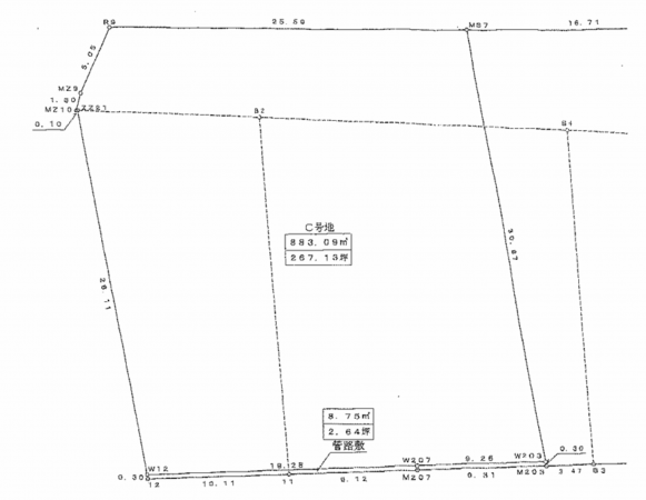 岸和田市包近町、土地の間取り画像です