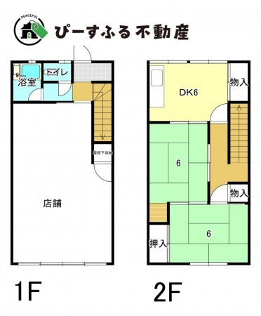 岸和田市天神山町、中古一戸建ての間取り画像です