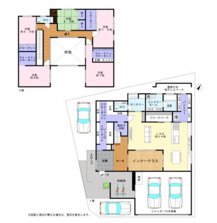 泉佐野市高松東、中古一戸建ての間取り画像です