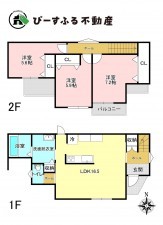 岸和田市岸城町、新築一戸建ての間取り画像です