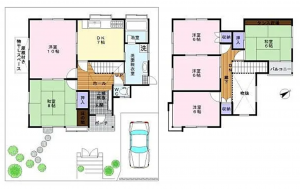 泉佐野市松風台、中古一戸建ての間取り画像です