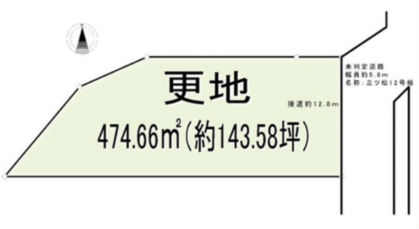 貝塚市三ツ松、土地の間取り画像です