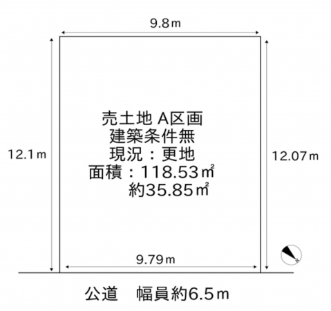 泉佐野市羽倉崎、土地の間取り画像です