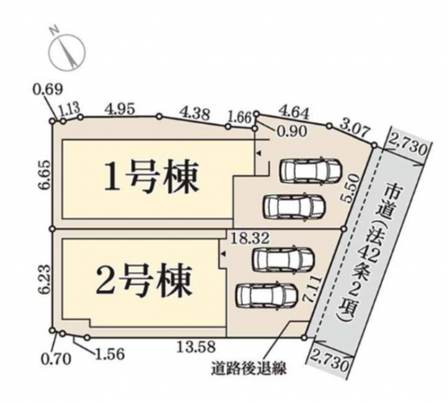 岸和田市並松町、新築一戸建ての間取り画像です