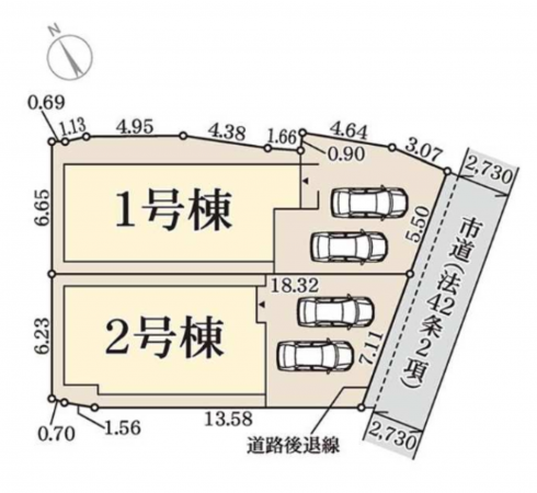 岸和田市並松町、新築一戸建ての間取り画像です