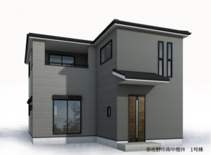 泉佐野市南中樫井、新築一戸建ての画像です