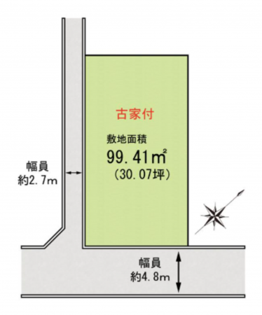 岸和田市上町、土地の間取り画像です