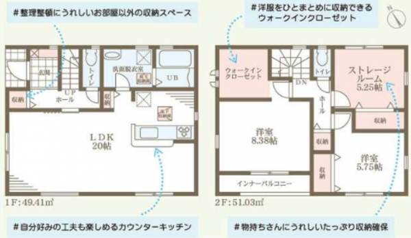 岸和田市加守町、新築一戸建ての間取り画像です