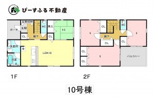 岸和田市門前町、新築一戸建ての間取り画像です