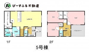 岸和田市門前町、新築一戸建ての間取り画像です
