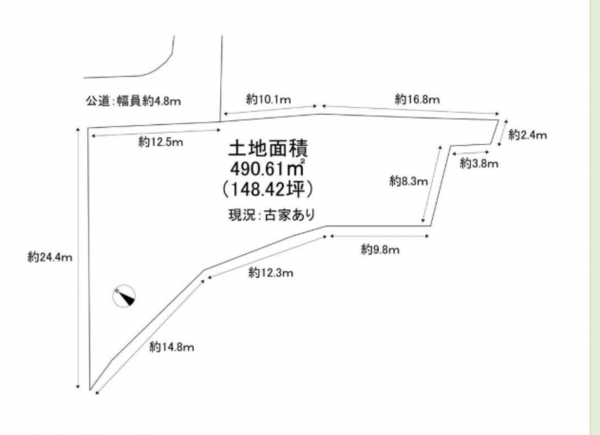 泉南郡熊取町青葉台、土地の間取り画像です