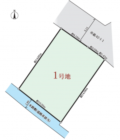 貝塚市久保、土地の間取り画像です