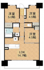 岸和田市沼町、マンションの間取り画像です