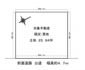岸和田市荒木町、土地の間取り画像です