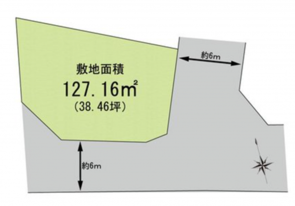 泉佐野市日根野、土地の間取り画像です