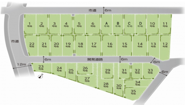 貝塚市東山、土地の間取り画像です