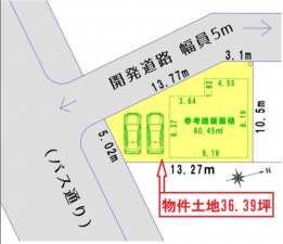 泉南郡熊取町、土地の間取り画像です