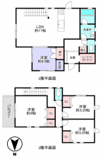 泉南郡熊取町紺屋、中古一戸建ての間取り画像です